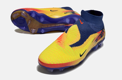 Chuteira Nike Phantom 6 Elite Edição Especial Haaland FG - Azul, Amarela e Vermelha - detalhe