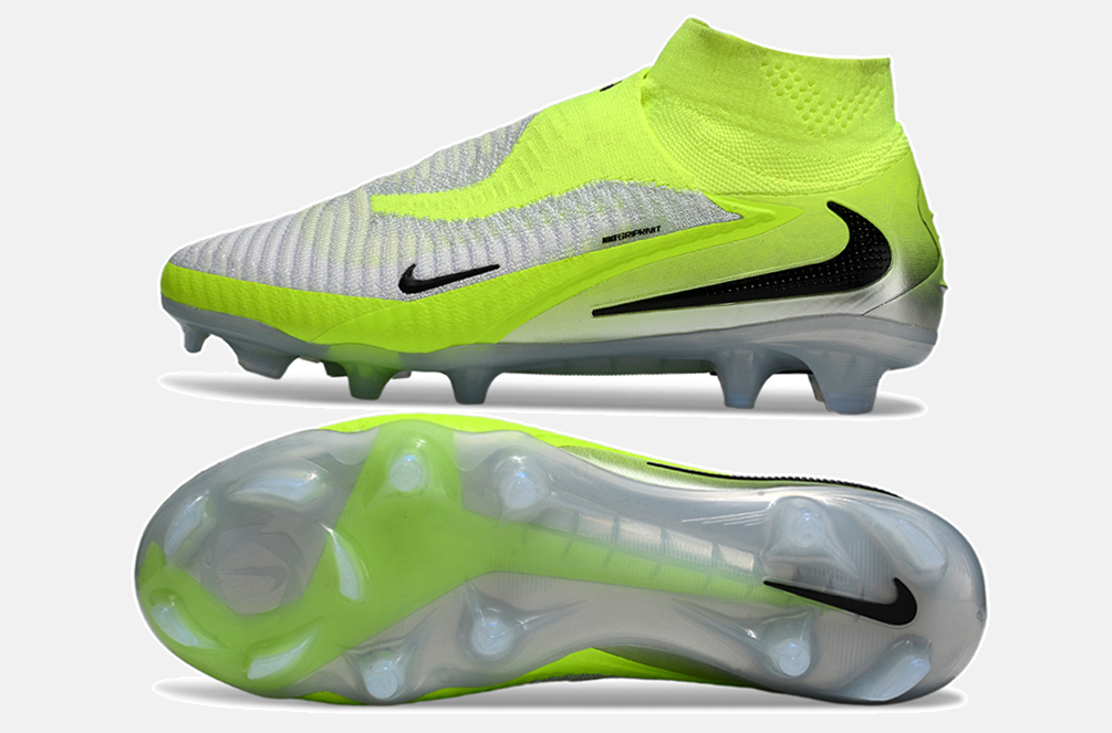 Chuteira Nike Phantom 6 Elite FG - Verde e  Branca - vista traseira