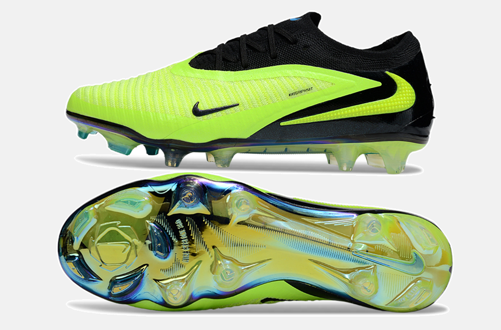 Chuteira Nike Phantom 6 Elite FG - Preta e Verde - vista traseira