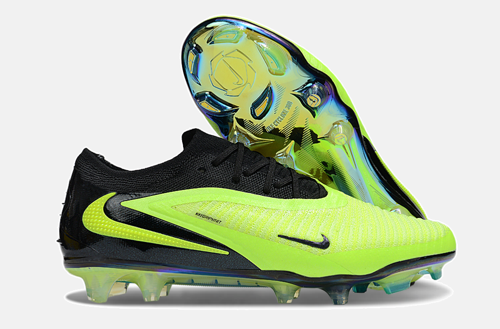 Chuteira Nike Phantom 6 Elite FG - Preta e Verde - imagem 8