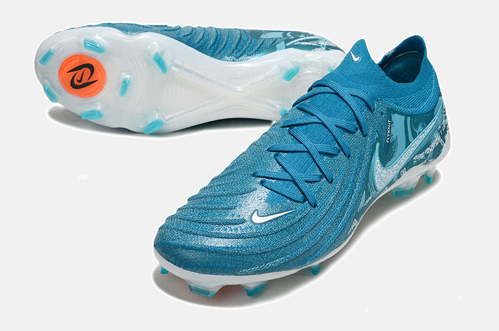 Chuteira Nike Phantom GX II Edição Especial FG - Azul e Turquesa - detalhe