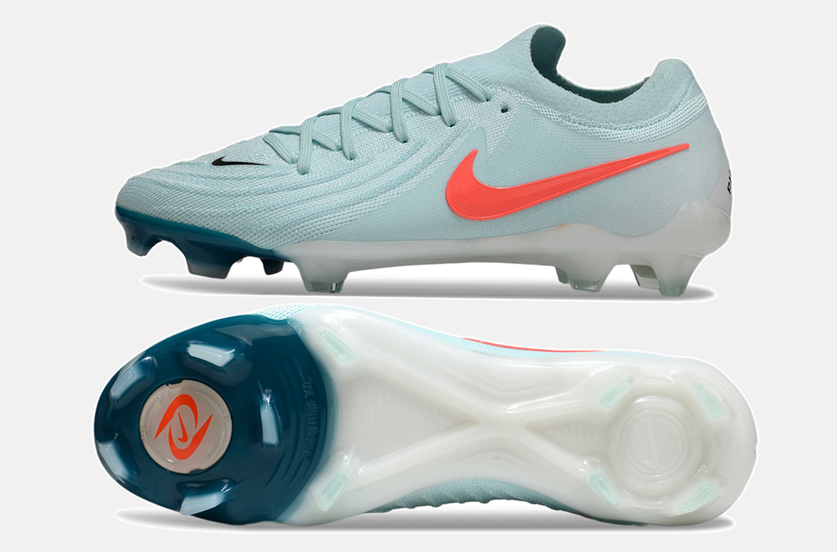 Chuteira Nike Phantom GX II FG - Branca e Azul claro -  Pack Mad Energy - vista traseira