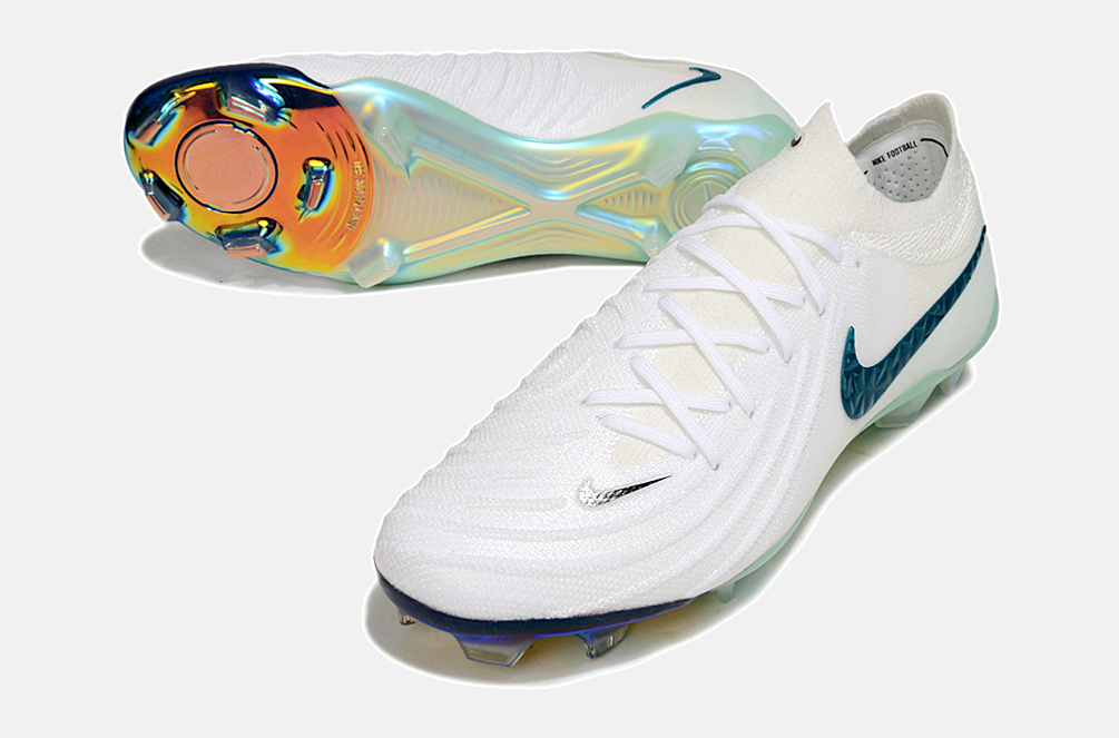 Chuteira Nike Phantom GX II Edição Especial FG - Branca e Verde - detalhe