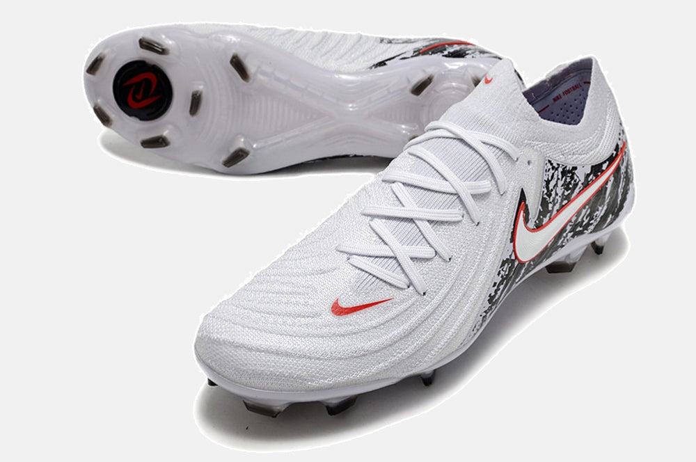Chuteira Nike Phantom GX II FG - Branca, Preta e Vermelha - detalhe