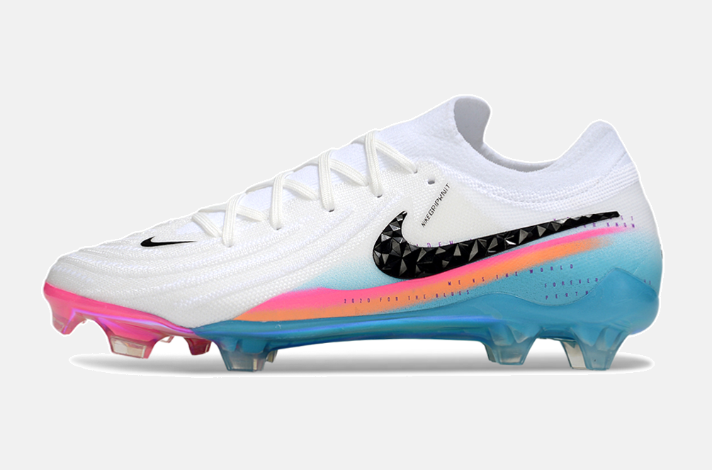 Chuteira Nike Phantom GX II Edição Especial FG - Branca, Rosa, Laranja e Azul - imagem 4