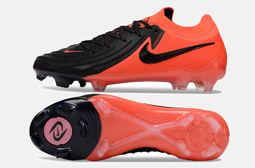 Chuteira Nike Phantom GX II FG - Laranja e Preta - vista traseira