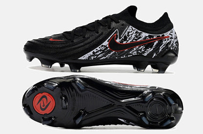 Chuteira Nike Phantom GX II FG - Preta, Branca e Vermelha - vista traseira