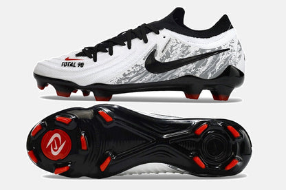 Chuteira Nike Phantom GX II Total 90 FG - Branca, Preta e Vermelha - vista traseira