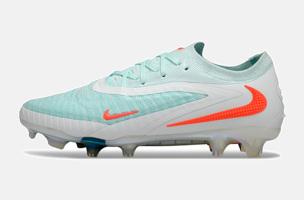 Chuteira Nike Phantom 6 Elite FG - Branco, azul e laranja - foto 6