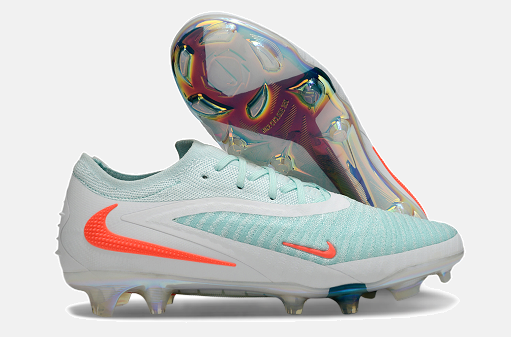 Chuteira Nike Phantom 6 Elite FG - Branco, azul e laranja - foto 8