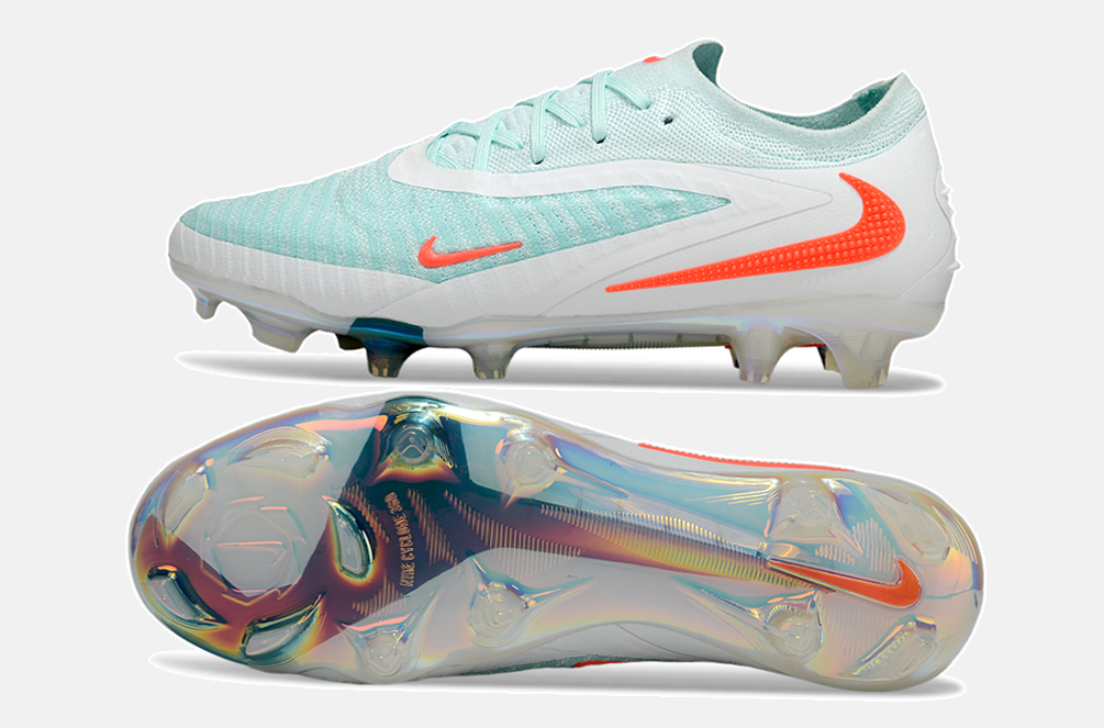 Chuteira Nike Phantom 6 Elite FG - Branco, azul e laranja - foto 2