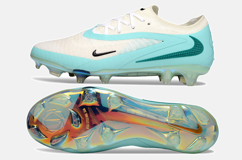 Chuteira Nike Phantom 6 Elite FG - Branco e Azul - vista traseira