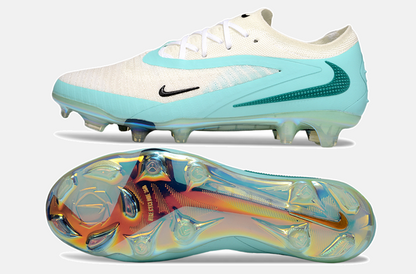 Chuteira Nike Phantom 6 Elite FG - Branco e Azul - vista traseira