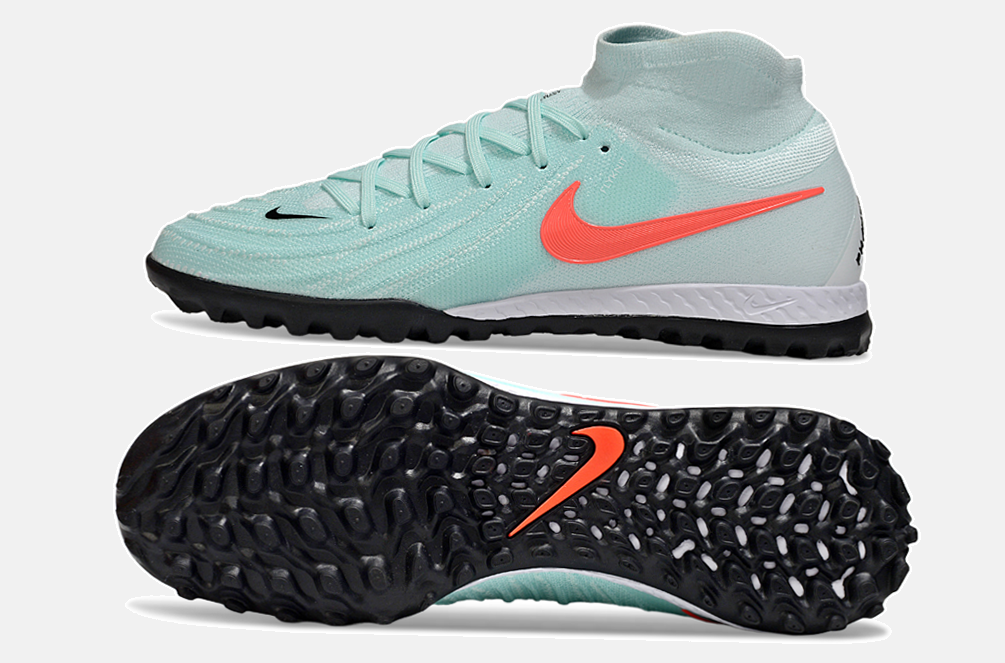 Chuteira Nike Phantom Luna TF - Azul, Branca e Laranja - vista traseira