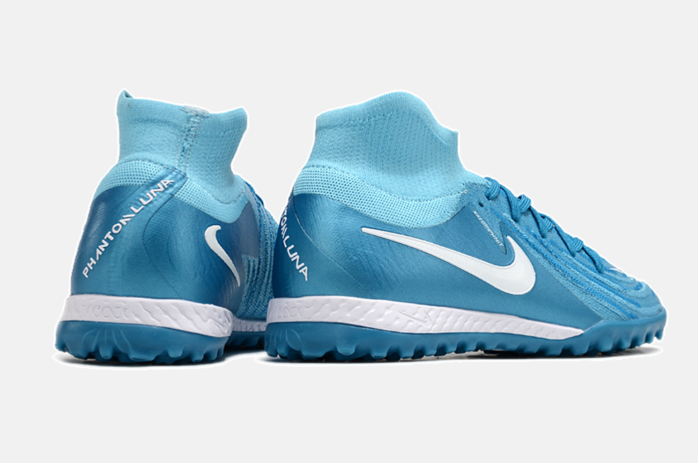 Chuteira Nike Phantom Luna TF - Azul e Branca - detalhe