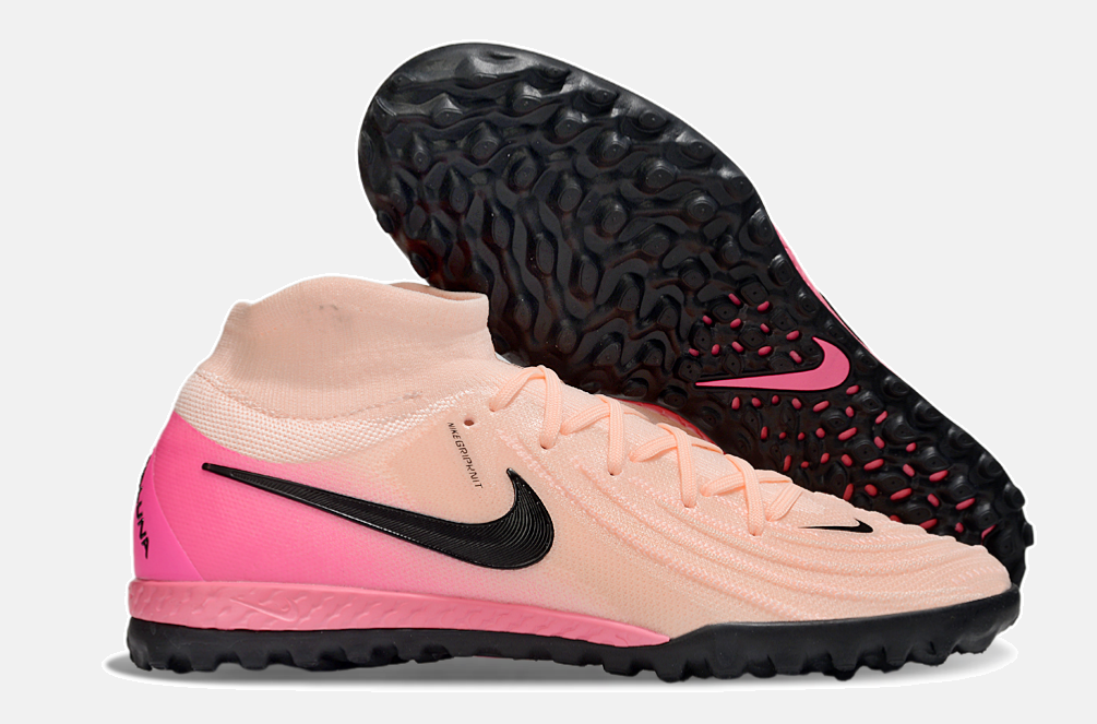 Chuteira Nike Phantom Luna TF - Rosa e Preta - imagem 8