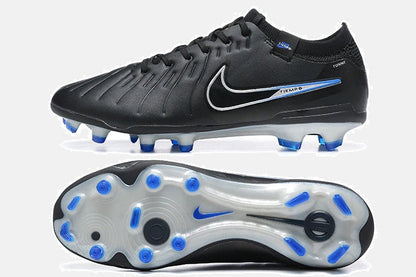 Chuteira Nike Tiempo Legend 10 FG - Preta e Azul - Shadow Pack - vista traseira