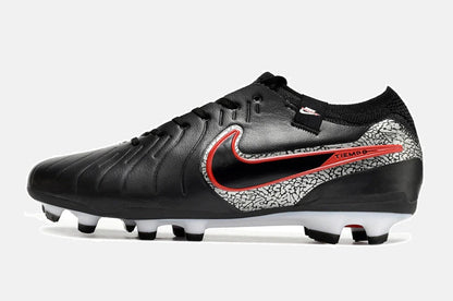 Chuteira Nike Tiempo Legend 10 FG - Preto e Vermelho - imagem 4