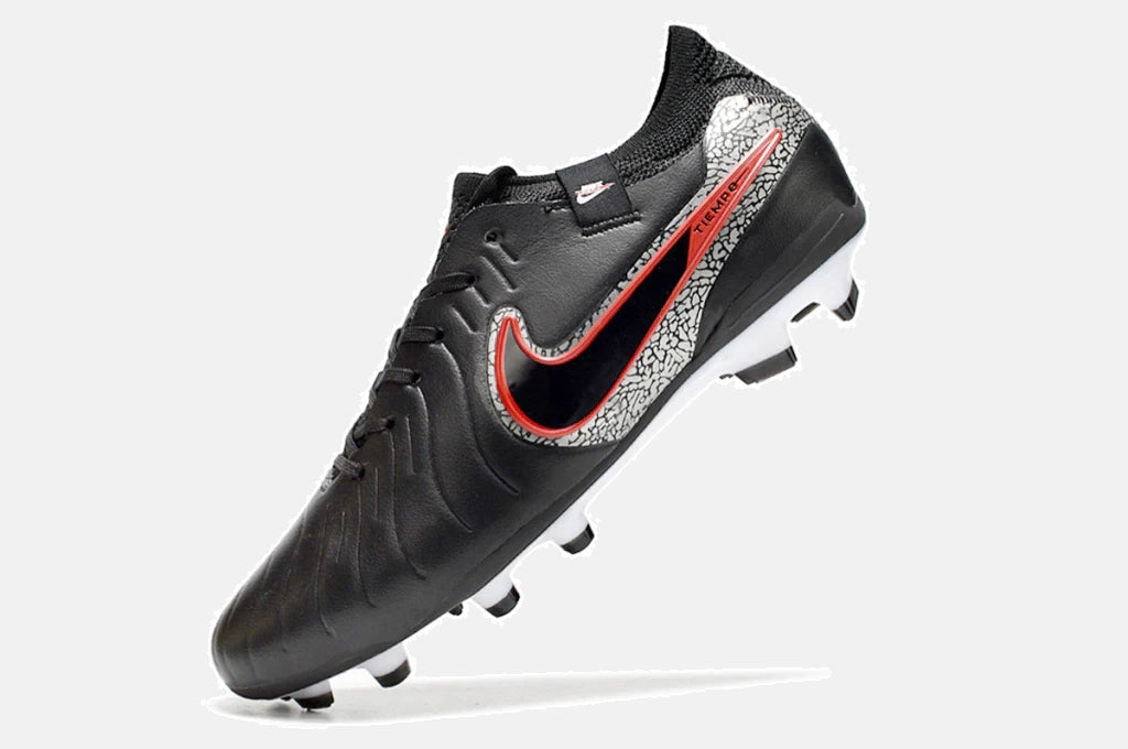 Chuteira Nike Tiempo Legend 10 FG - Preto e Vermelho - imagem 6
