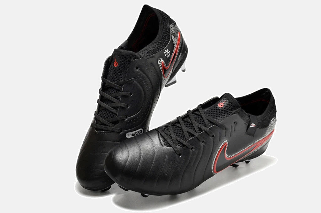 Chuteira Nike Tiempo Legend 10 FG - Preto e Vermelho - detalhe