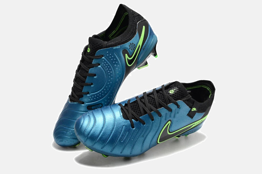 Chuteira Nike Tiempo Legend 10 FG - Azul e Preto - vista traseira