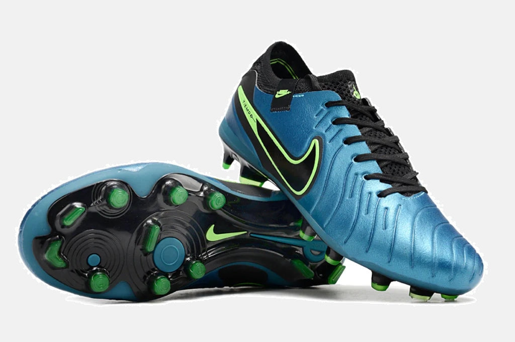 Chuteira Nike Tiempo Legend 10 FG - Azul e Preto - detalhe