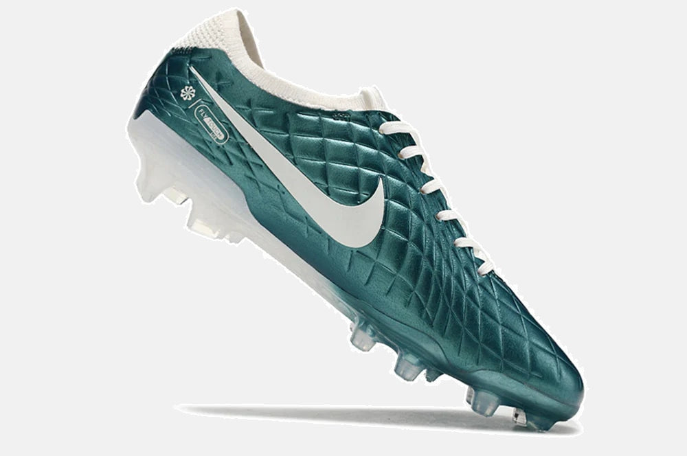 Chuteira Nike Tiempo Legend 10 FG - Azul - Edição Especial Esmeralda - imagem 4