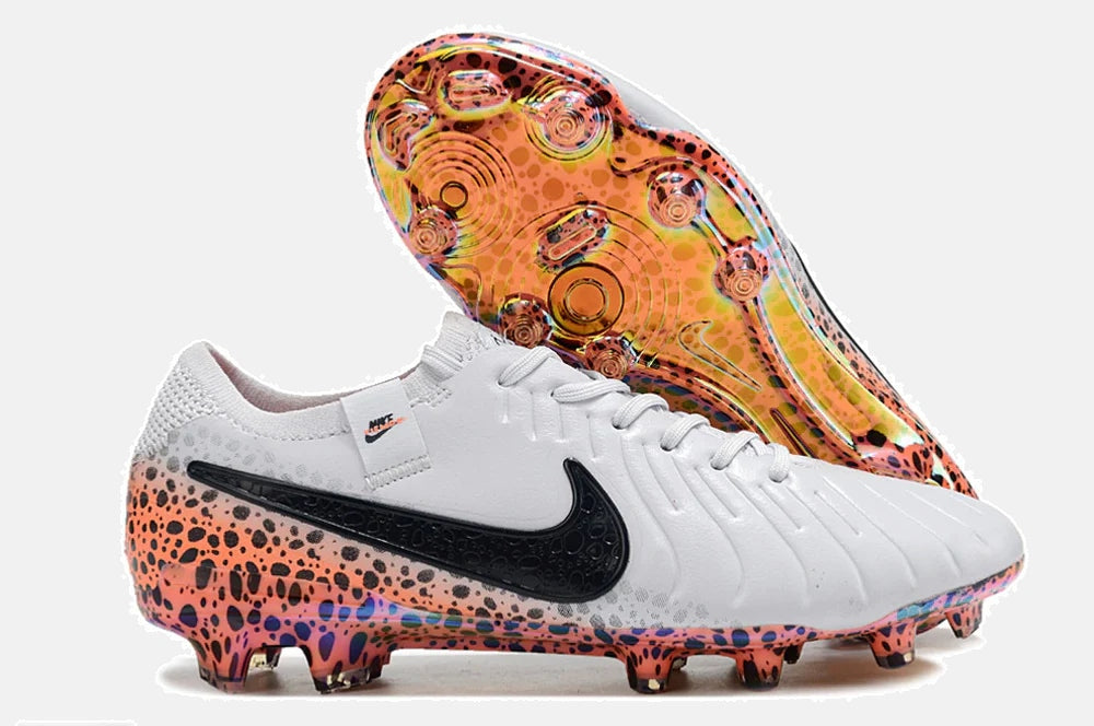 Chuteira Nike Tiempo Legend 10 FG - Laranja e Branco - Pack  Eletric - imagem 7