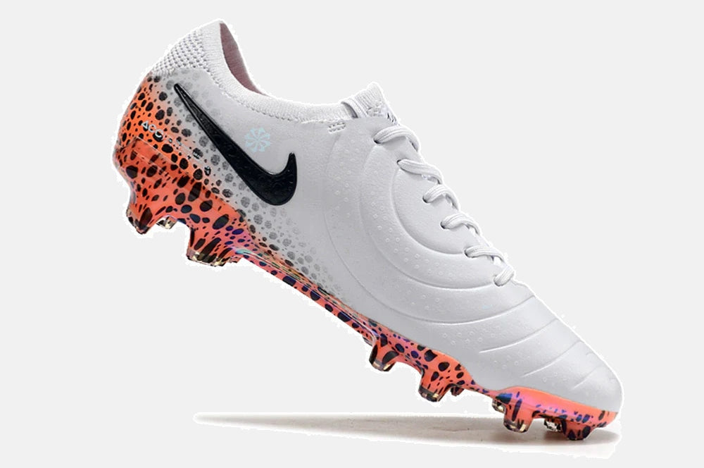 Chuteira Nike Tiempo Legend 10 FG - Laranja e Branco - Pack  Eletric - imagem 4
