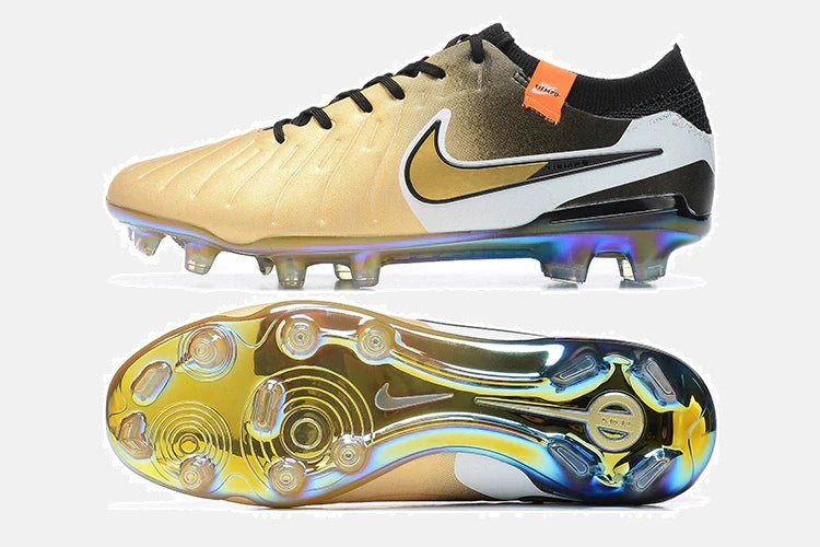 Chuteira Nike Tiempo Legend 10 FG - Dourada - Edição Especial - vista traseira