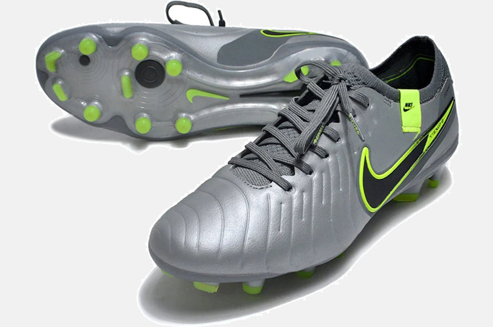 Chuteira Nike Tiempo Legend 10 FG - Prata - Pack Voltage - detalhe