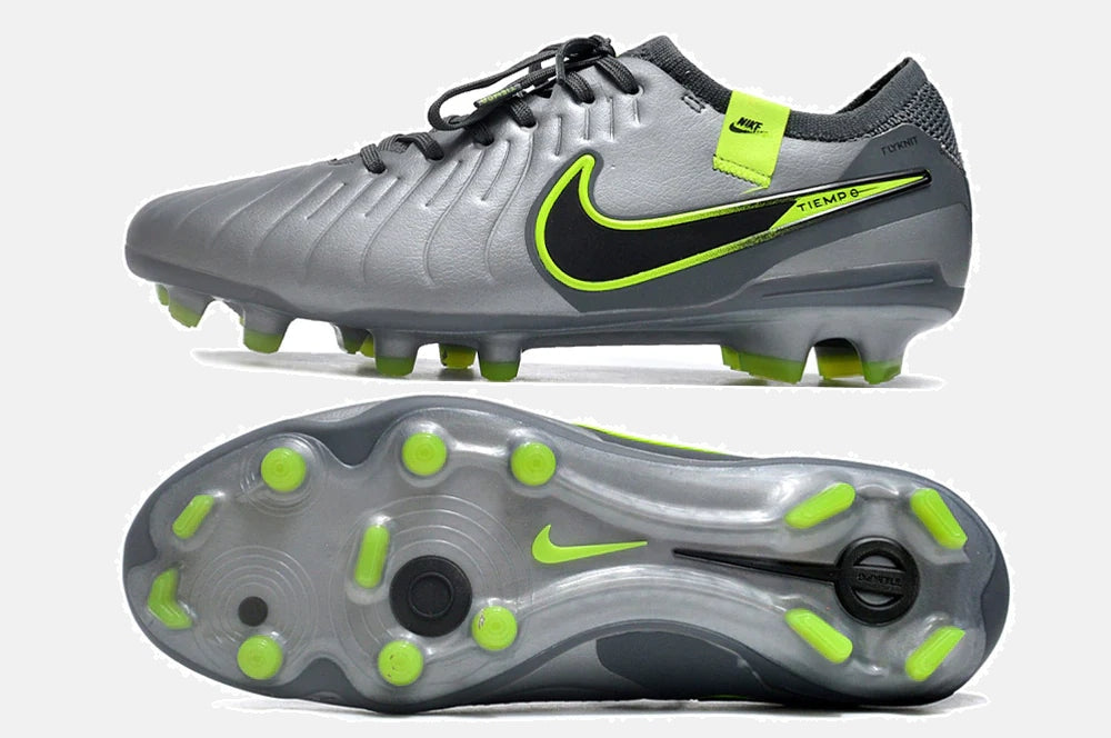 Chuteira Nike Tiempo Legend 10 FG - Prata - Pack Voltage - vista traseira