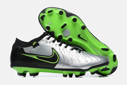 Chuteira Nike Tiempo Legend 10 FG - Verde e Prata - imagem 8