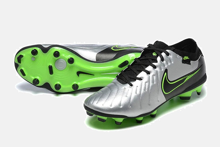 Chuteira Nike Tiempo Legend 10 FG - Verde e Prata - detalhe