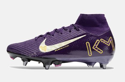 Chuteira Nike Zoom Mercurial SuperFly 10 Elite Kylian Mbappé SG - Roxa - imagem 4