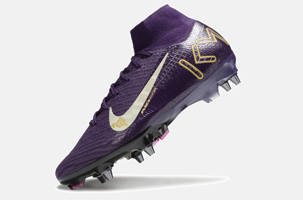 Chuteira Nike Zoom Mercurial SuperFly 10 Elite Kylian Mbappé SG - Roxa - imagem 5