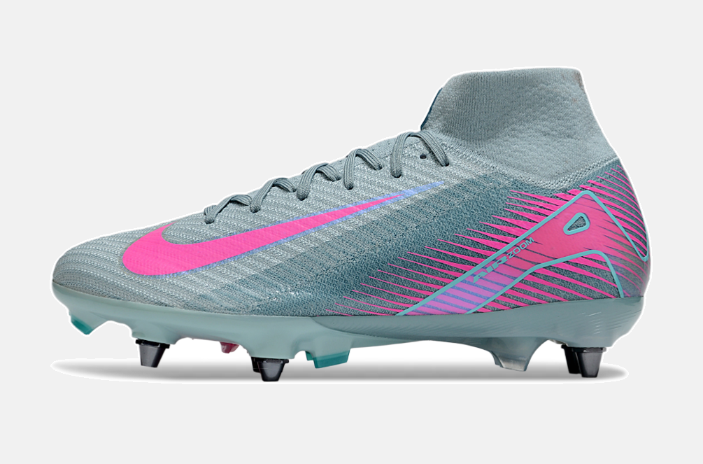 Chuteira Nike Zoom Mercurial SuperFly 10 Elite SG - Azul e Rosa - imagem 4