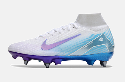 Chuteira Nike Zoom Mercurial SuperFly 10 Elite SG - Branca, Azul e Rosa - imagem 4
