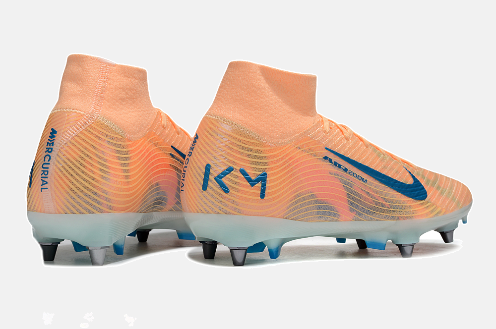 Chuteira Nike Zoom Mercurial SuperFly 10 Elite SG - Laranja e Azul - imagem 7