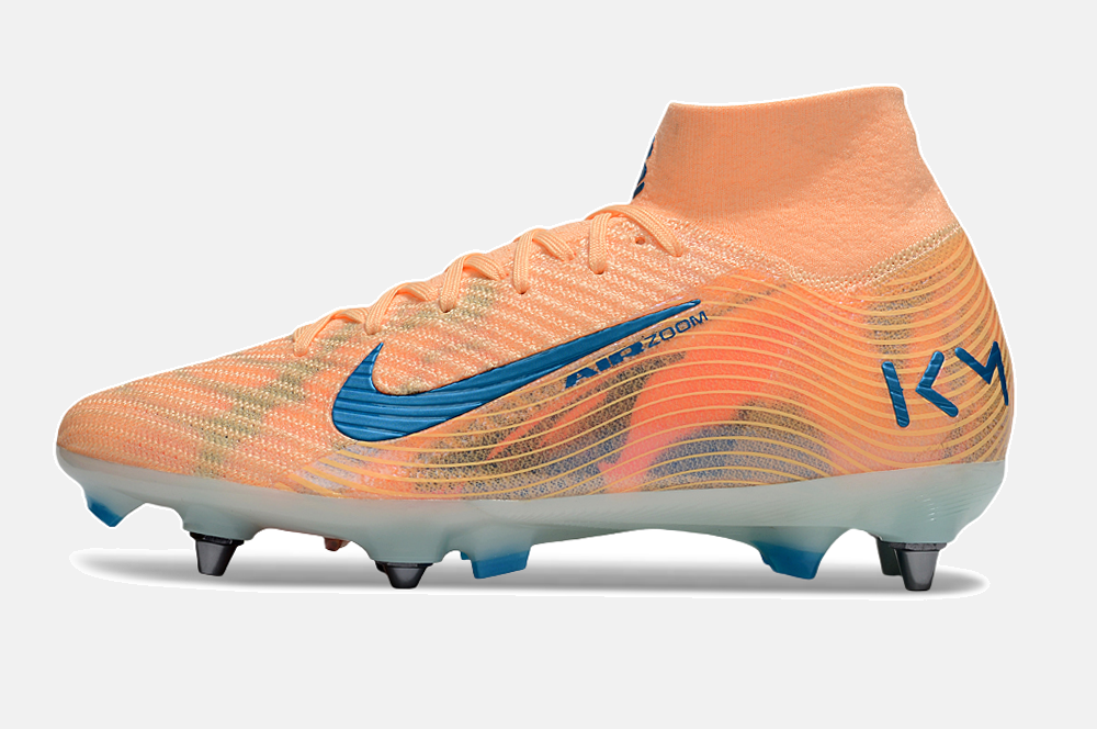 Chuteira Nike Zoom Mercurial SuperFly 10 Elite SG - Laranja e Azul - imagem 4