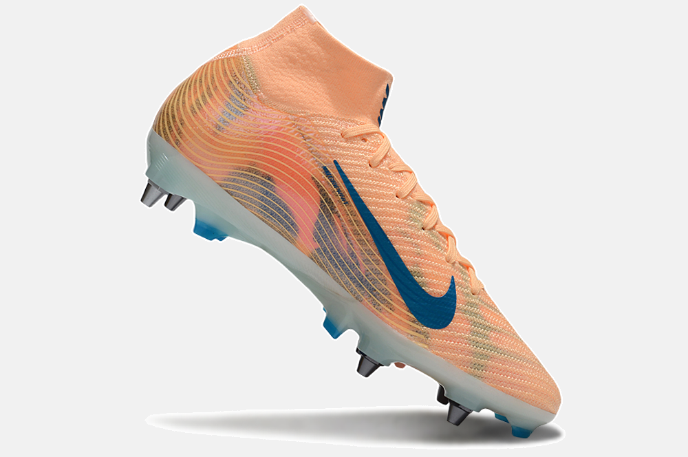 Chuteira Nike Zoom Mercurial SuperFly 10 Elite SG - Laranja e Azul - imagem 6