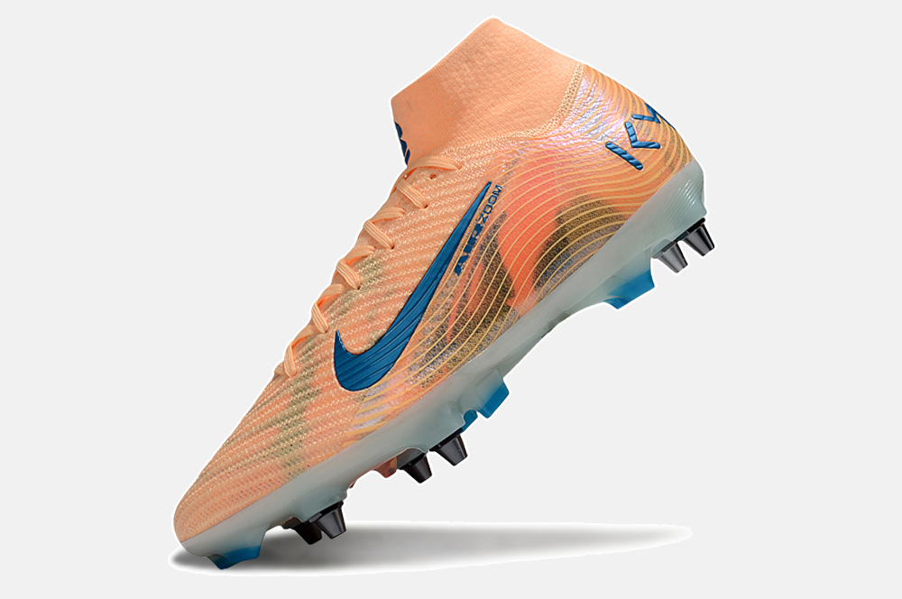 Chuteira Nike Zoom Mercurial SuperFly 10 Elite SG - Laranja e Azul - imagem 5