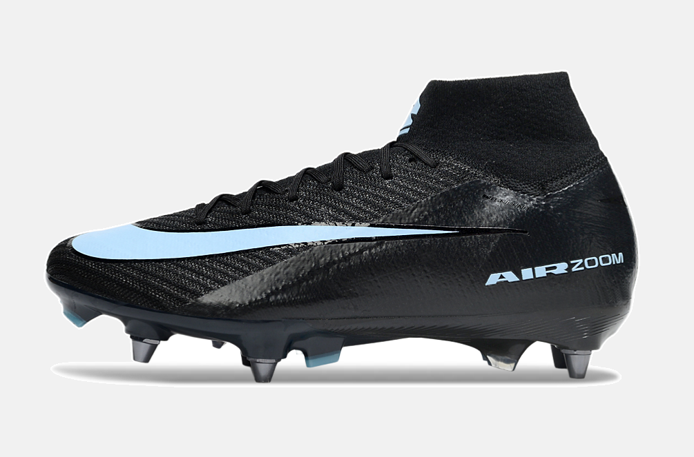 Chuteira Nike Zoom Mercurial SuperFly 10 Elite SG - Preta e Azul - Shadow Pack - imagem 4