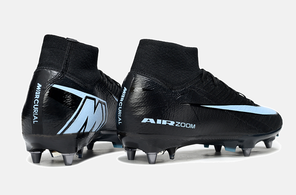 Chuteira Nike Zoom Mercurial SuperFly 10 Elite SG - Preta e Azul - Shadow Pack - imagem 7
