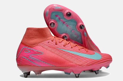 Chuteira Nike Zoom Mercurial SuperFly 10 Elite SG - Vermelha, Rosa e Azul - imagem 8