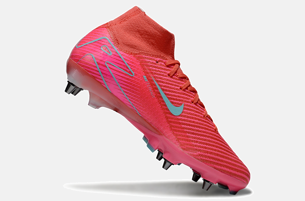 Chuteira Nike Zoom Mercurial SuperFly 10 Elite SG - Vermelha, Rosa e Azul - imagem 6