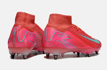 Chuteira Nike Zoom Mercurial SuperFly 10 Elite SG - Vermelha, Rosa e Azul - imagem 7