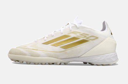 Chuteira Society Adidas F50.1 TF - Branca e Dourada - imagem 7