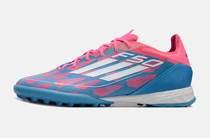 Chuteira Society Adidas F50.1 TF - Rosa e Azul - imagem 7