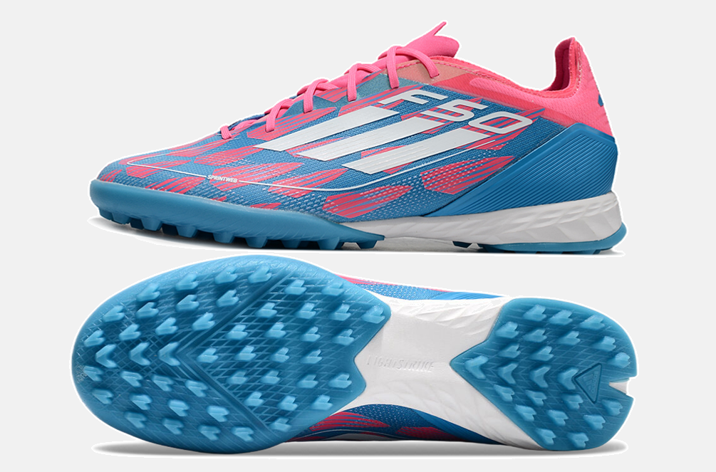 Chuteira Society Adidas F50.1 TF - Rosa e Azul - imagem 6